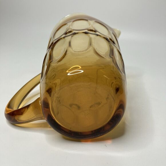 Vtg Amber Glass Pitcher Fostoria Mesa approx 7.5" tall - Picture 11 of 11